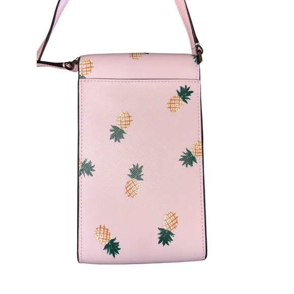 Kate Spade Staci North South Flap Phone Crossbody Multi Pineapple Pink Multi - Picture 2 of 6